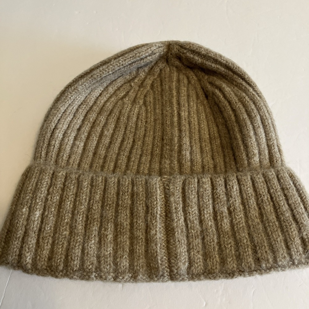 Primal Care Wool Beanie Unisex One Size Khaki New Cuffed Knit Classic Hat